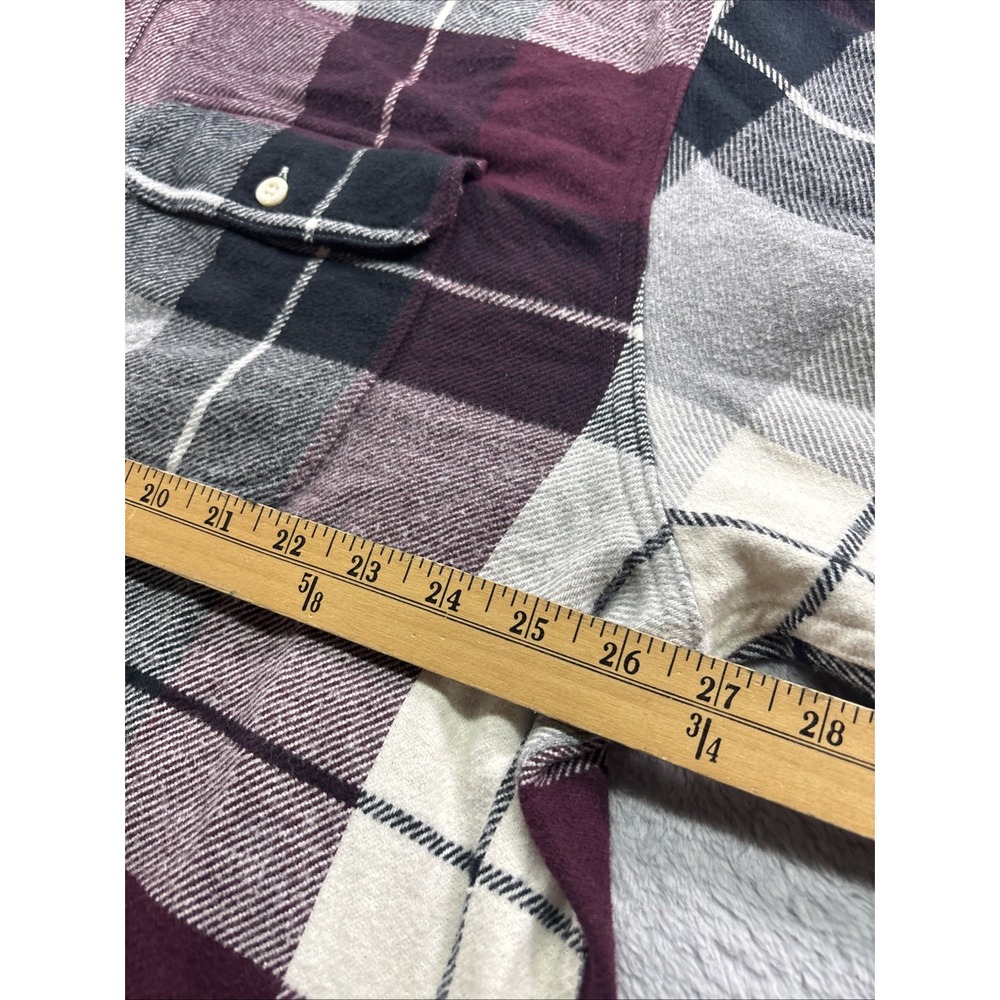 American Eagle Outfitters Flannel Plaid Shacket Size XXL Removable Hood - Picture 3 of 5